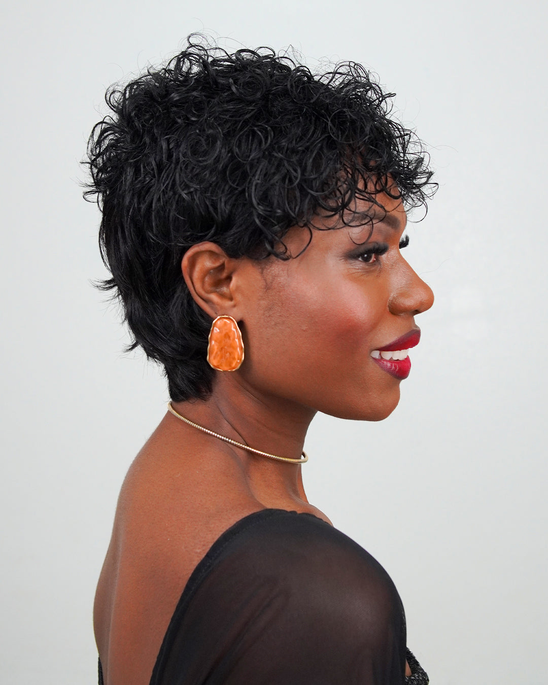 Cabelo Humano - Wig Cristina Castanho Escuro